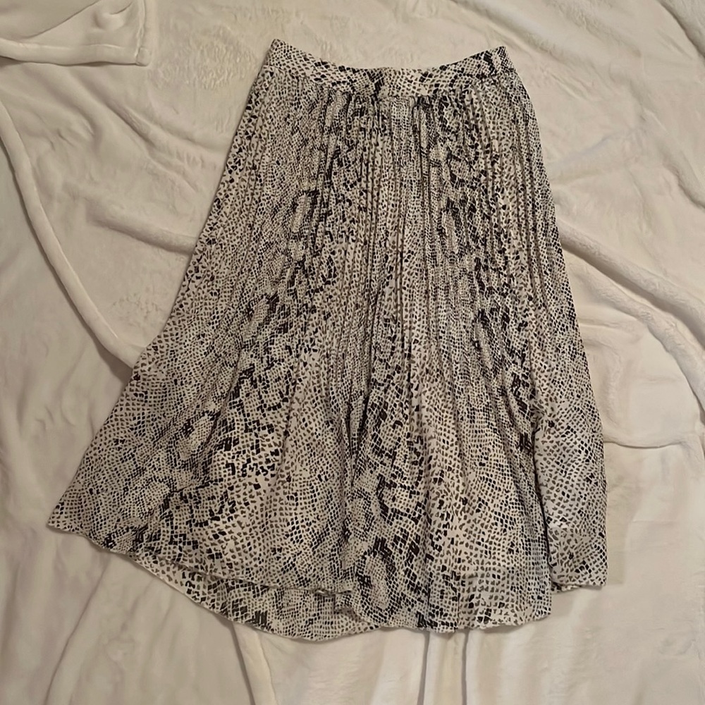 J.crew snakeskin skirt pleated skirt